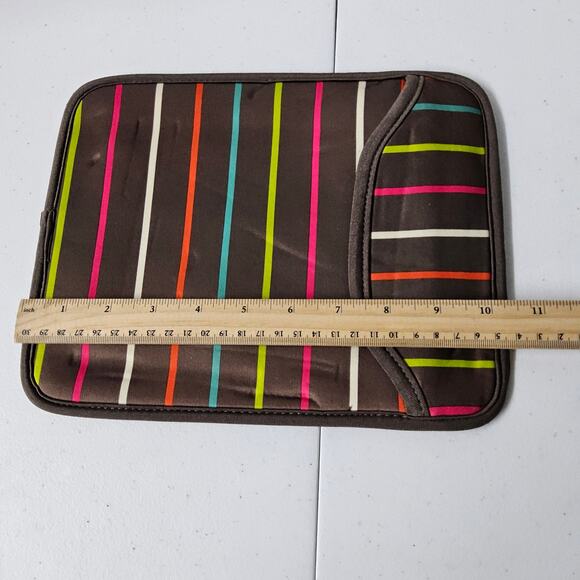 Studio C Tablet Sleeve 8.5x10.5 Brown stripped Neoprene - Picture 5 of 8
